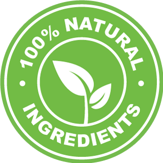 100 percent natural ingredients badge